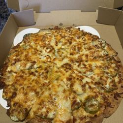 B C Pizza - Spicy Pickle Extreme on cauliflower crust