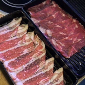 dPot Unlimited - American Style Wagyu Beef Galbi Eye (beef belly) - Hot Pot Near Me - Irvine, California