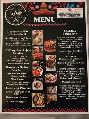 Menu photo 1 Sanchez Bar and Grill Chicago, IL Menu photo 1 Sanchez Bar and Grill Chicago, IL