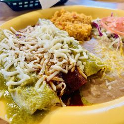 Panchos Taqueria - Cheese Enchiladas Christmas-style
