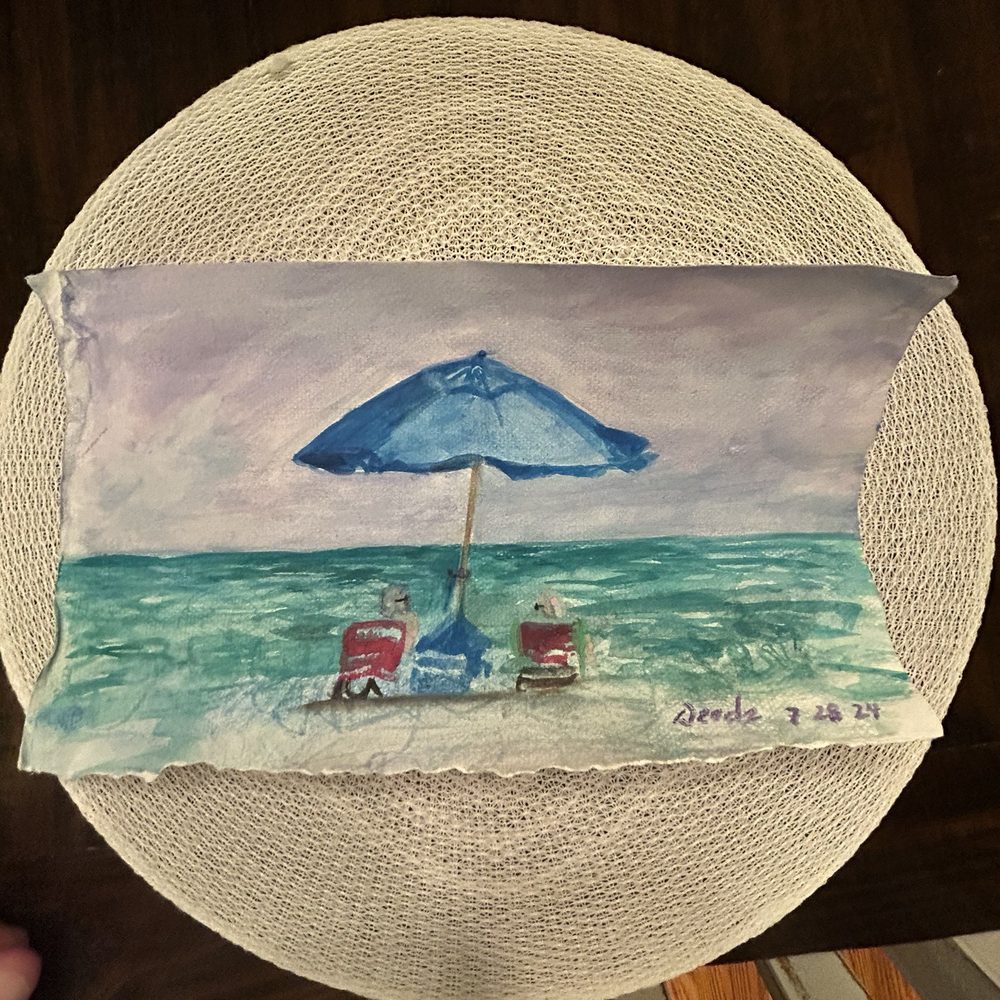 Pawleys Island Beach - A nice lady sitting toward the back of the beach painted this watercolor of my wife and me. So cool she gave it to us. Love it. - Beaches Near Me - Pawleys Island, South Carolina Pawleys Island Beach - A nice lady sitting toward the back of the beach painted this watercolor of my wife and me. So cool she gave it to us. Love it. - Beaches Near Me - Pawleys Island, South Carolina