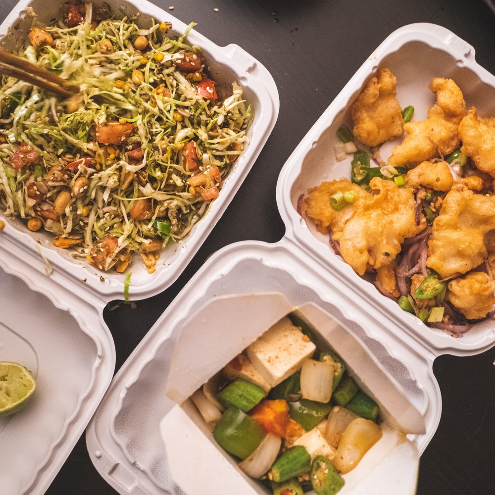 Yangon - Tea leaf salad, fried fish and tofu okra - Chinese Near Me - Burlingame, California Yangon - Tea leaf salad, fried fish and tofu okra - Chinese Near Me - Burlingame, California
