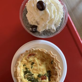 Ashlawn Farm Coffee - Charcoal Frappe and Tomato, Cheddar and Chive Quiche - Coffee & Tea Near Me - Old Saybrook, Connecticut