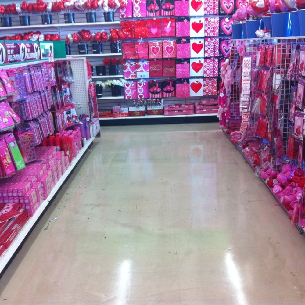 The valentine's section, if you can't find what your looking for here I have know idea where you'll find it