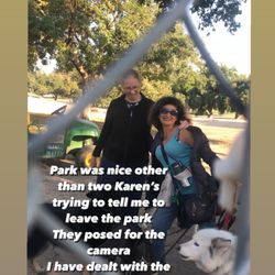 Woodward Dog Park - Crazy lady who likes to act like she owns the place