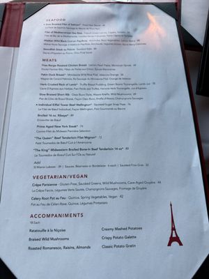 Menu photo 7 Eiffel Tower Restaurant Las Vegas, NV Menu photo 7 Eiffel Tower Restaurant Las Vegas, NV