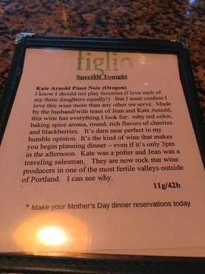 Menu photo 6 Figlio Columbus, OH