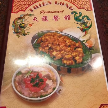 Thien Long - Front menu - Vietnamese Near Me - San Jose, California Thien Long - Front menu - Vietnamese Near Me - San Jose, California