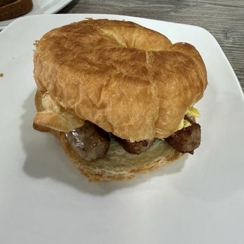 Lucky Brunch - Breakfast Croissant with sausage and scrambled egg - Breakfast & Brunch Near Me - Sterling Heights, Michigan Lucky Brunch - Breakfast Croissant with sausage and scrambled egg - Breakfast & Brunch Near Me - Sterling Heights, Michigan