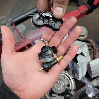 Becker Tire and Service Center - OEM sensor above, below is aftermarket sensor that shop installed - Tires Near Me - Anaheim, California Becker Tire and Service Center - OEM sensor above, below is aftermarket sensor that shop installed - Tires Near Me - Anaheim, California
