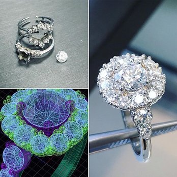 Luna Jewels - Custom engagement ring designed using clients' heirloom diamonds. - Jewelry Near Me - Honolulu, Hawaii Luna Jewels - Custom engagement ring designed using clients' heirloom diamonds. - Jewelry Near Me - Honolulu, Hawaii