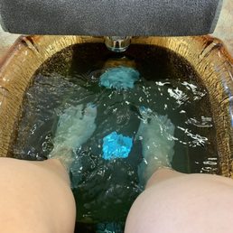 Wonderfully aromatic pedicure water.
