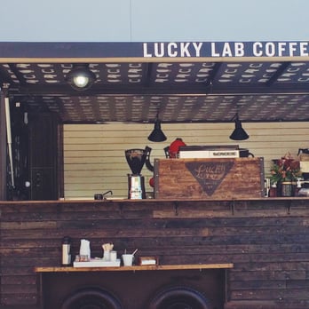 Lucky Lab Coffee - love the simple design on their coffee trailer - Desserts Near Me - Austin, Texas Lucky Lab Coffee - love the simple design on their coffee trailer - Desserts Near Me - Austin, Texas
