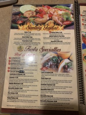 Menu photo 2 Fiesta Mexican Restaurant Anderson, SC