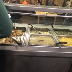Aunt Jennys Country Buffet - Baked chicken and some sides