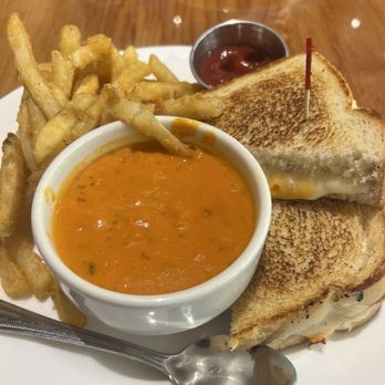 Red Rock Grill - Grilled cheese and tomato soup with fries - American Near Me - Springdale, Utah Red Rock Grill - Grilled cheese and tomato soup with fries - American Near Me - Springdale, Utah