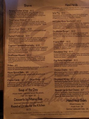Menu photo 2 Off Broadway Drafthouse Madison, WI