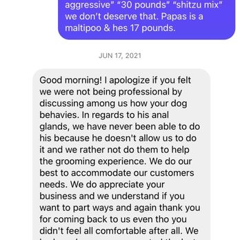 Fur Babes Spa - Screenshot 2/2. I did not bother to reply. - Pet Groomers Near Me - Long Beach, California Fur Babes Spa - Screenshot 2/2. I did not bother to reply. - Pet Groomers Near Me - Long Beach, California