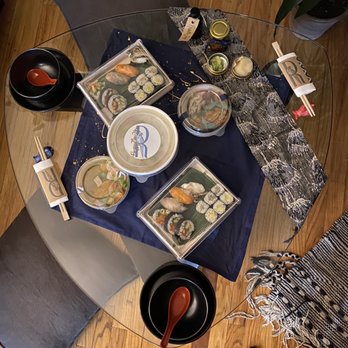 Rosella - Seasonal ceviche, house pickles, rolls, nigiri, uni rice, laksa, XO SAUCE(!!) and Rosella's table setting in our living room - Sushi Bars Near Me - New York, New York Rosella - Seasonal ceviche, house pickles, rolls, nigiri, uni rice, laksa, XO SAUCE(!!) and Rosella's table setting in our living room - Sushi Bars Near Me - New York, New York