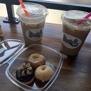 The Family Bean - Apple Carmel butter latte, iced americano, and tiramisu, cinnamon sugar, classic glaze doughnut - Donuts Near Me - Chelan, Washington The Family Bean - Apple Carmel butter latte, iced americano, and tiramisu, cinnamon sugar, classic glaze doughnut - Donuts Near Me - Chelan, Washington