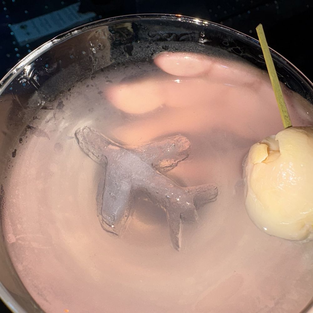 Cute ice cube in my lychee martini Cute ice cube in my lychee martini