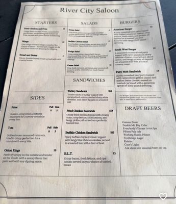 Menu photo 2 River City Saloon The Dalles, OR Menu photo 2 River City Saloon The Dalles, OR
