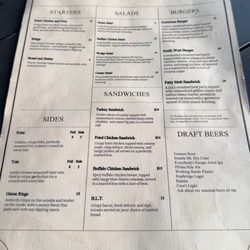 River City Saloon - Menu