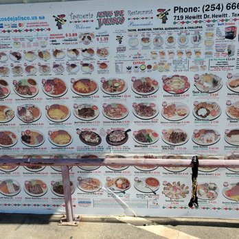 Taqueria Altos De Jalisco Lorena - the menu of the restaurant - Tacos Near Me - Lorena, Texas Taqueria Altos De Jalisco Lorena - the menu of the restaurant - Tacos Near Me - Lorena, Texas