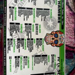 Menu, ala carte
