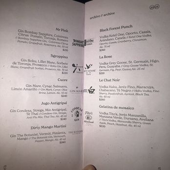 Licorería Limantour - Menu (March 2026) - Cocktail Bars Near Me - México, D.F., DIF
