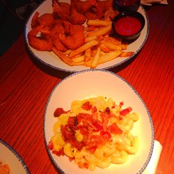 Red Lobster - Shrimp and fries and Mac and cheese with bacon bits