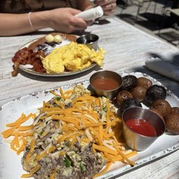 The potato's were divine...and the portions are solid! The potato's were divine...and the portions are solid!