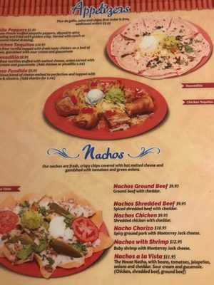 Menu photo 2 Chula Vista Mexican Restaurant Salem, OR
