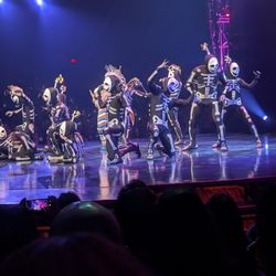 Cirque Du Soleil - Kooza - Skeleton dancers in Kooza number.