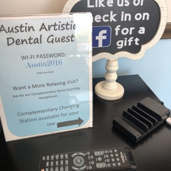 Austin Artistic Dental - Complimentary Wi-Fi and a phone charging station - General Dentistry Near Me - Austin, Texas Austin Artistic Dental - Complimentary Wi-Fi and a phone charging station - General Dentistry Near Me - Austin, Texas