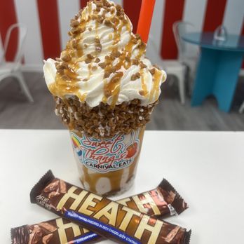 Sweet Thangs Carnival Eats Atlanta - Heath Bar Stuffed Milkshake - Shaved Ice Near Me - Atlanta, Georgia Sweet Thangs Carnival Eats Atlanta - Heath Bar Stuffed Milkshake - Shaved Ice Near Me - Atlanta, Georgia