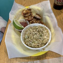 Maui Combo Fresh Catch and Shrimp with coleslaw Maui Combo Fresh Catch and Shrimp with coleslaw