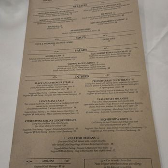 Tujague's Restaurant - Menu - Cajun/Creole Near Me - New Orleans, Louisiana