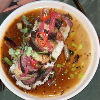 Aaktun Coffee & Bar - Steak & rice dish - Coffee & Tea Near Me - Durham, North Carolina