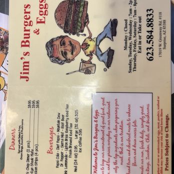 Jim's Burgers & Eggs - Burgers Near Me - Surprise, Arizona