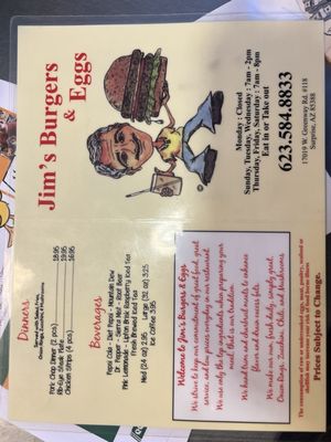 Menu photo 1 Jim's Burgers & Eggs Surprise, AZ