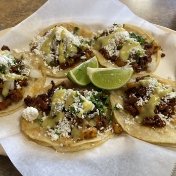 Antojos Locos - Pastor Tacos with avocado, pineapple, and green salsa - Mexican Near Me - Houston, Texas Antojos Locos - Pastor Tacos with avocado, pineapple, and green salsa - Mexican Near Me - Houston, Texas
