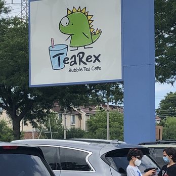 TeaRex Bubble Tea Cafe - Sign out front. Easy to find. Decent amount of parking - Bubble Tea Near Me - Skokie, Illinois