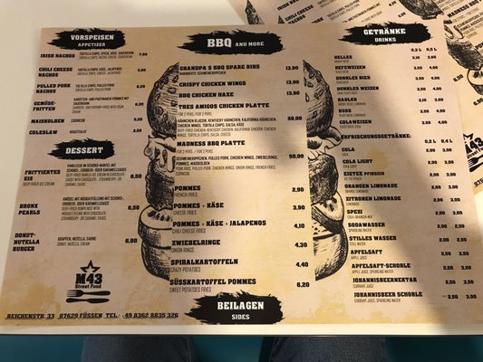Menu photo 1 M43 Burger Bar-BQ Füssen, BY