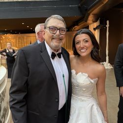 The photo is of the beautiful bride and myself the proud and loving uncle! We are inside the covered courtyard.