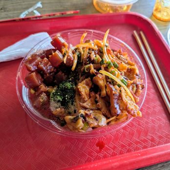 Poke & More - Octopus & tuna with crispy garlic poke - Hawaiian Near Me - Long Beach, California Poke & More - Octopus & tuna with crispy garlic poke - Hawaiian Near Me - Long Beach, California