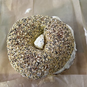Etiquette Coffee - Everything Bagel with cream cheese - Coffee & Tea Near Me - Los Angeles, California