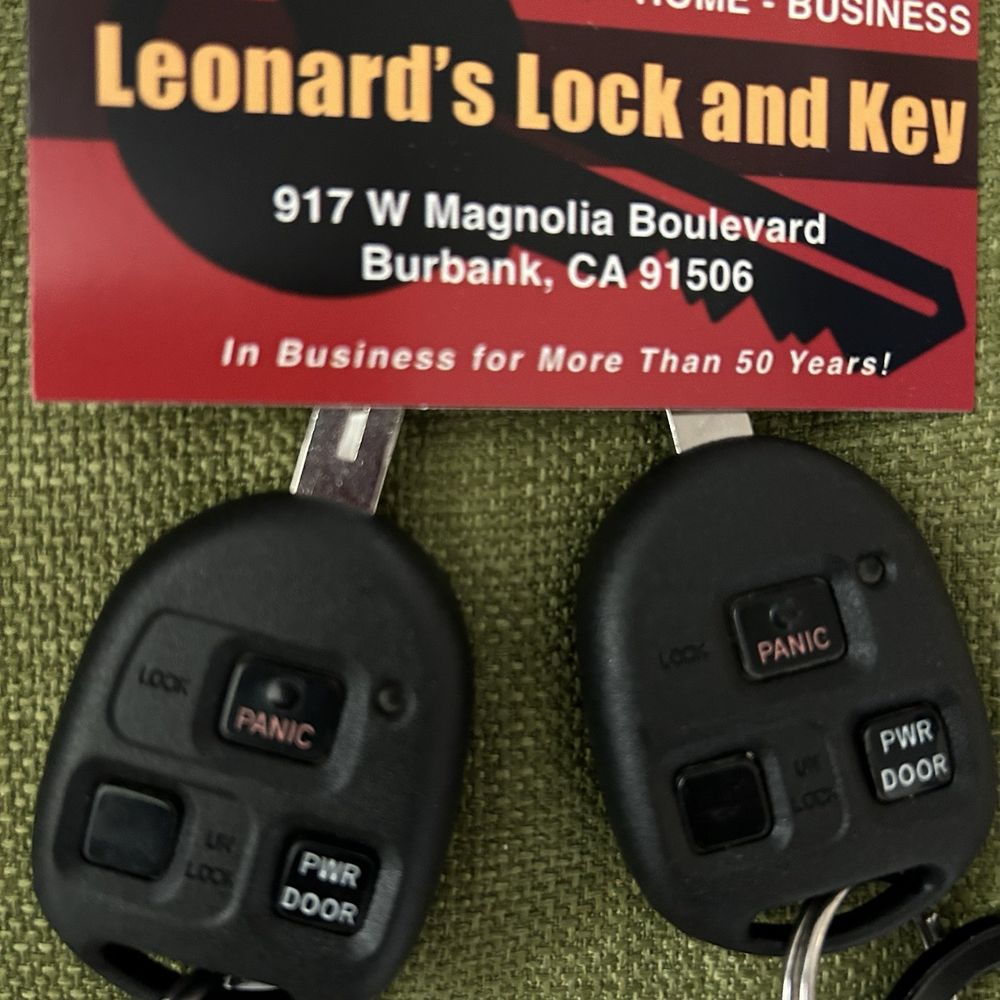 Leonard's Lock & Key - My keys got replaced!! - Keys & Locksmiths Near Me - Burbank, California Leonard's Lock & Key - My keys got replaced!! - Keys & Locksmiths Near Me - Burbank, California