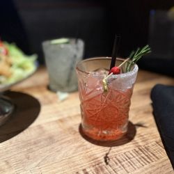 Yosemite Ranch - Cranberry Paloma and cucumber marg