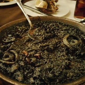 Nogal - Paella made with squid ink. Yummy! - Catalan Near Me - Barcelona, B